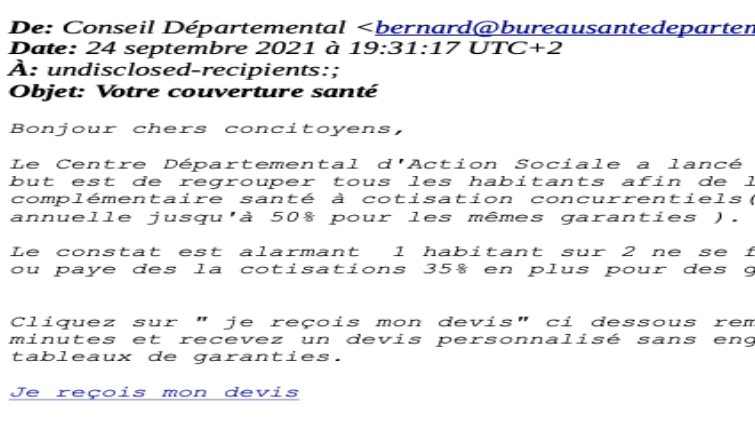 Nièvre : des mails frauduleux pour une mutuelle collective